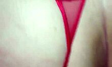 Model Showcases Red Victoria Secret Lingerie In Public Setting