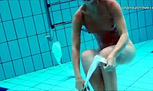 Feeling Hot Tits And Shaved Pussy Underwater