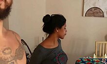 wife feels deep guilt stealing blanket and begs husband to fill her mouth with cum in deepthroat blowjob