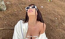 I Stumbled Upon a Skinny Brunette Lost in Forest for Some Fun