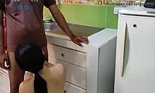 my maid begs me to fuck her in the kitchen while my wife's away