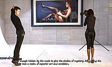 brunette photographer cassie poses for money, feeling confident in big city