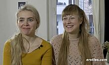 Amateur lesbians use anal toys