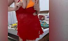 Sensual dance by blonde milf.