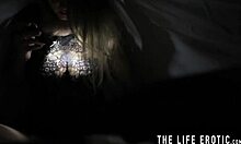 Huge Tits on Beautiful Girl Who's Masturbating Hard in Close-Up