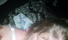 Dirty milf amateur sucks monster cock in interracial fuck