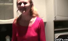 Amateur Lesbians Enjoy Fun Time at Home with Kissing