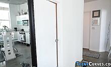 The big butt slut receives a facial cumshot.