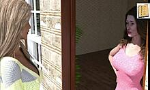 Wife And Mother-In-Law Play Game With Big Ass