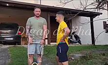 I took my friend’s wife while he mowed the lawn