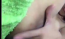 alone at home, this latina teen is fucking her pussy with a delicious dildo.