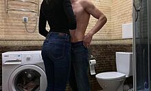 Russian Step Sister FUCKED Hard in Laundry Room