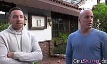 Busty Stepdaughter Blows Huge Dick!