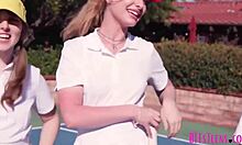 Hot teen 18+ bffs fucked hard by their tennis coach in outdoor sex with juicy ass, big cock, small 18+ tits, young 18+, big ass, teen 18+, monster cock.