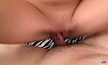 Petite 18-Year-Old Jesica's Tight Pussy Stretched by Old Men During Interview