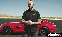 Petite Brunette Alexandra Tyler Exposes Big Tits Outdoor