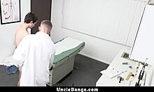The Doctor Gleefully Gives a Semen Dose as Treatment. Unclebangs Watches the Young Patient Take It All!