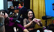 Husband Lets Friend Fill Wife's Ass With Taps, Then They Open To Show Her Pussy In Sheer Red Outfit