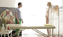 Blonde Tattoo Babe Fucked Hard On Massage Desk In Crazy Anal Sex