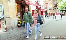 Cloe receives a massage before boyfriend fucks her publicly outdoors.