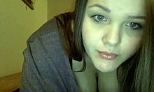 Wow, this young chubby MILF has huge tits!