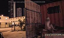 Man, this bondage audition got teen Goldie tied up outdoors!