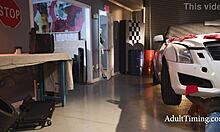 hey, classy influencer hooking up with greasy mechanic in garage 😏