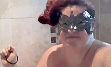 Bath time with your naughty BBW stepmommy showing off her big tits and ass! What a solo tease!