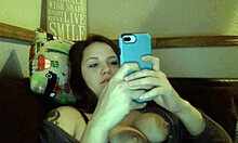 Wow, this young chubby MILF has huge tits!