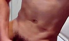 Gay amateur masturbates and cums hard