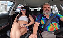 Marombada Strips Naked in Car - Thais Santos