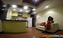 curly black babe got stripped and pounded by fake agent