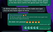 comienzo a chatear con mi compa�era de algebra la que tiene un culo grande y nos citamos para follar en mi casa