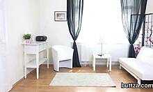 Beautiful tight teen stretches her body in adorable anal and pussy play.