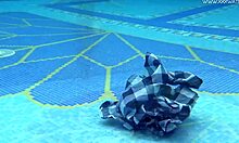 Hot Big Ass Euro Milf Sazan Stuns in Underwater Erotic Display with Friend