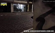 Blonde guy takes big cock bareback in car during drive