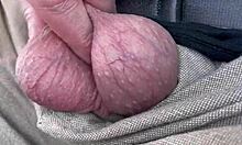 i'm giving a handjob to his balls while he drives on the highway