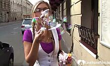 Cutie At The Playground Sucks Intensely With Glasses On