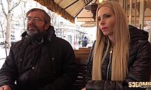 florane blonde gets offered to a stranger for anal fucking