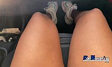 Pretty brunette amateur gets picked up for car sex