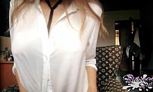 Close up solo Russian fingering with tattoos