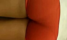 hot girl with nice ass in tight shorts shopping outdoors