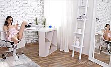 Old Man Gets Blowjob From Young 18+ Babe In Lesson