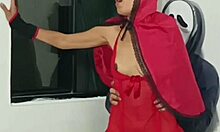 Oh wow, fucking that little stepsister in red riding hood costume!