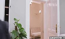 Sybil, the cute brunette, gets bound tight by a monster cock for wild play