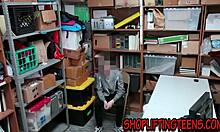 Blonde Security Spunked!