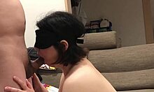 Watch this Japanese couple's intense blowjob and raw fucking?