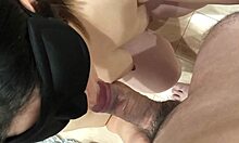 Watch this Japanese couple's intense blowjob and raw fucking?