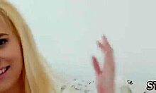 Step Sister And Brother Fight For Shower Affection In College Threesome.