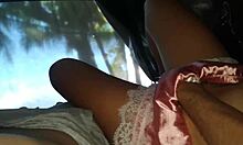 POV creampie as we bang in a tent by the sea, her big ass loves outdoor pounding.